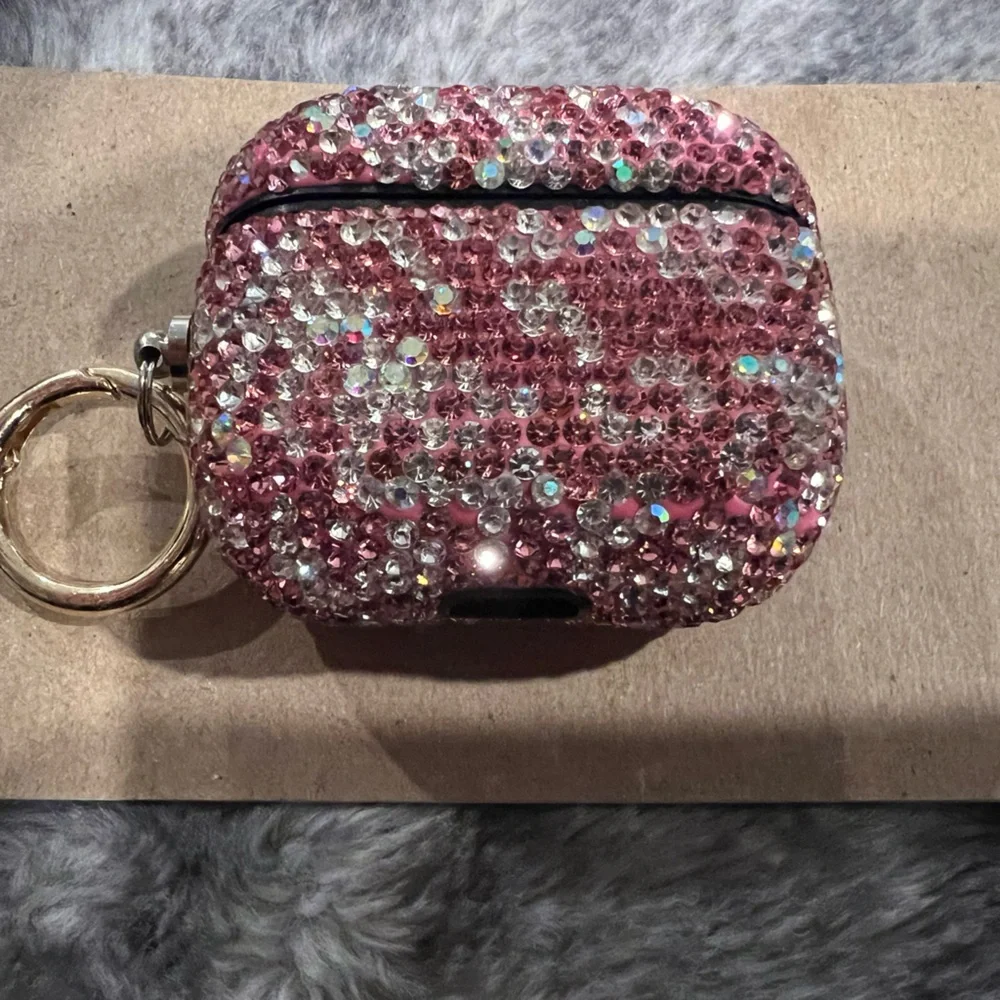 Pink And Crystal Air Pods 3rd Generation Case